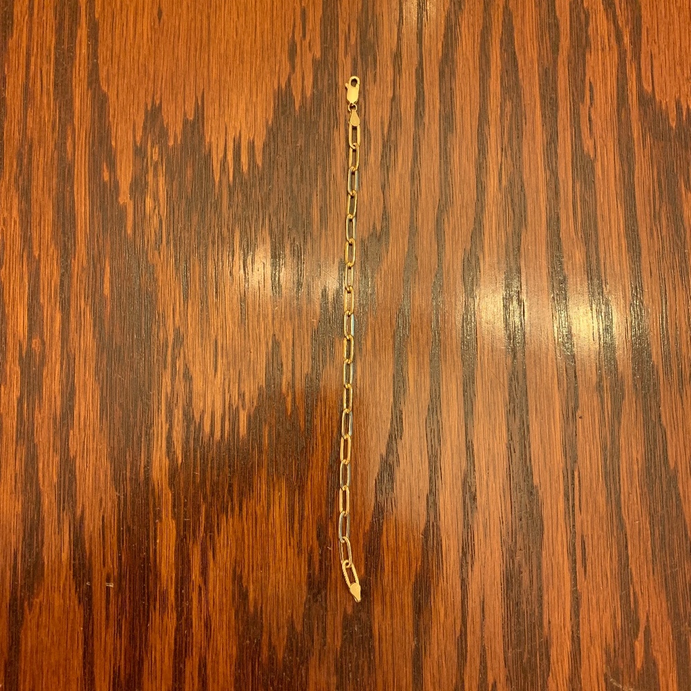 “FIRM” 14kt Gold Bracelet with Lobster Clasp, 7 1/2”